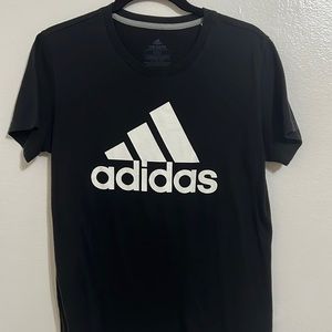 Black and white adidas tee